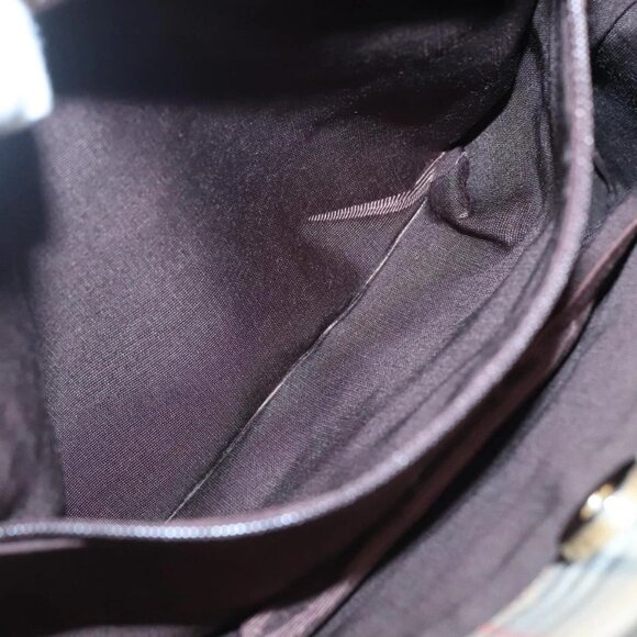 BURBERRY Nova Check Tote Bag Canvas Beige Gold Auth 121552 - Picture 10 of 16